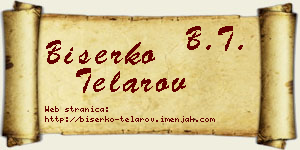 Biserko Telarov vizit kartica